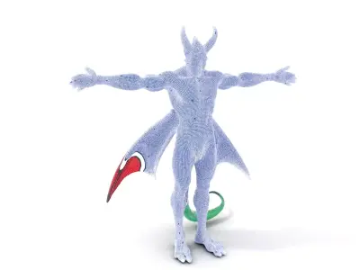 Fantasy Dragon Humanoid Character Model Pack Low-poly 3D model