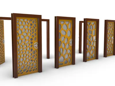 Voronoi Doors Set 3D model