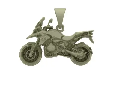 SOLID MOTOCYCLE BMW GS1200 PENDANT 3D HIGH RELIEF MODEL 3D print model