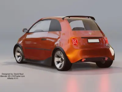 Affekta X111 Concept Low-Poly game ready tuning rally sport car Low-poly 3D model