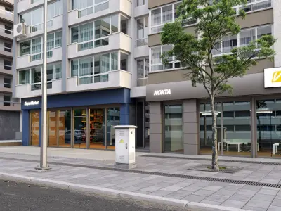 Street - Overcast and Sunny Full Scene 3D model