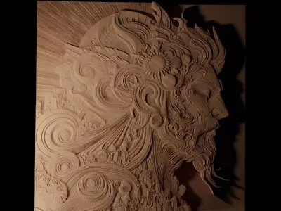 Mimir CNC 3d Print High Relief Sand Casting 3D print model