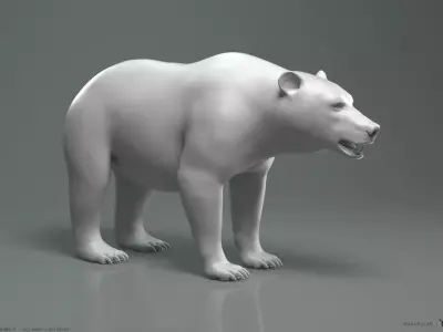 Brown Bear - Highpoly Sculpture 3D model
