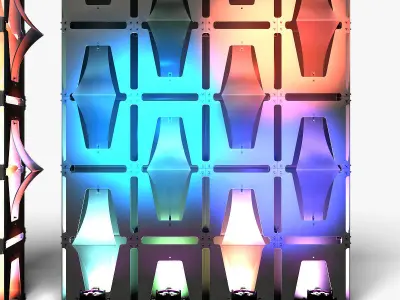 Stage Decor 31 Modular Wall Column 3D model