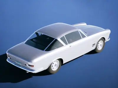 Fiat 2300 S Coupe 1961 Low-poly 3D model