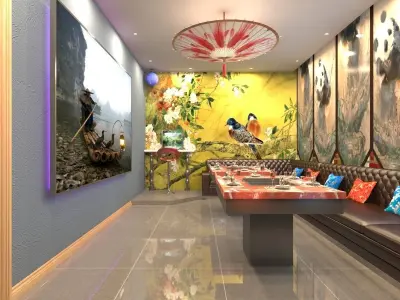 Chinese tea room 3D model