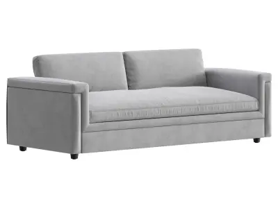 CEVA LIGHT BLUE PERFORMANCE VELVET SLEEPER SOFA 3D model