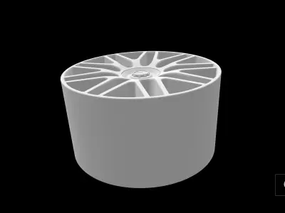 Mercedes C63 AMG oem scalable and printable rims 3D print model