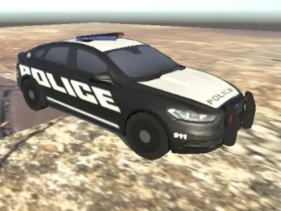 Police Car Ford Low-poly 3D model