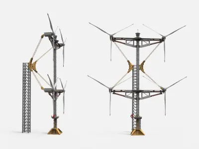 Sci-Fi Wind turbine 1 3D model