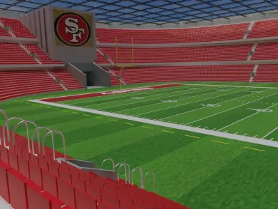 San Francisco 49ers - American Football Stadium  Low-poly 3D model