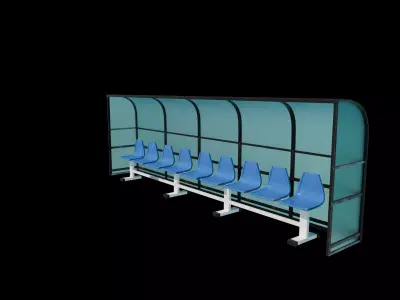 Soccer Bench 3D model