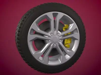 Car Wheel -- Tire Rim -- Sport SUV Sedan 3D model
