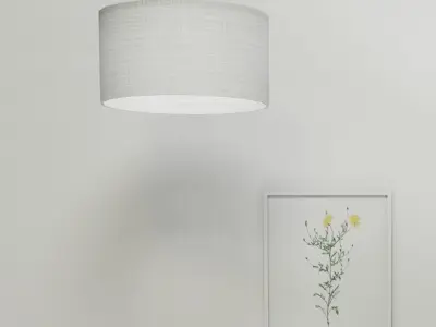Set of seven decorative lamps Low-poly 3D model