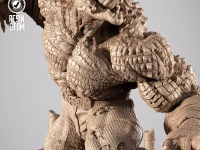 B3DSERK Killer Croc Sculpture 3D print model