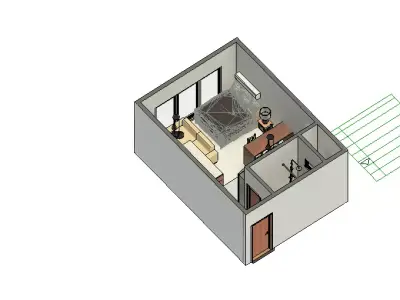 studio house apartment Free 3D model