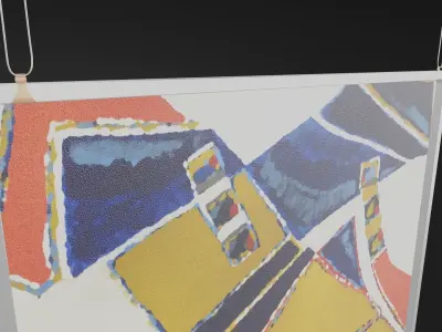 Wall Painting Low-poly 3D model