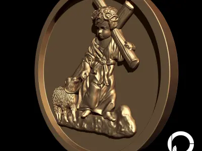 Jesus y oveja  3D print model