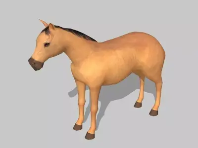 horse - Low-poly 3D model