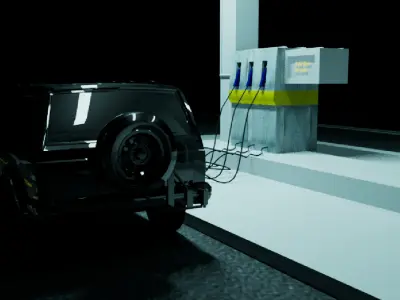 oil station 3D model