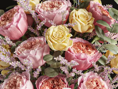 Flower Set 018 Rose Caspian 3D model