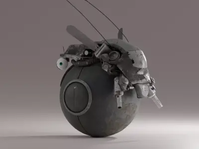 Scifi Vehicle - The Roller Low-poly 3D model