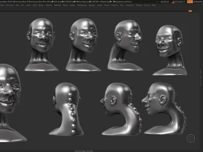 human head modern sculpture 3d print model 99 3D print model