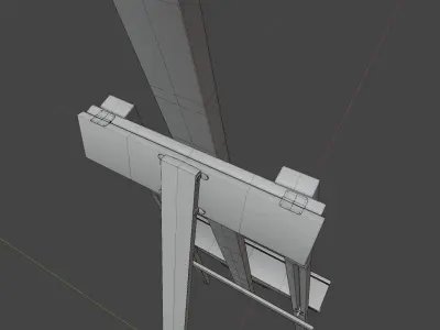 Old Easel Low-poly 3D model