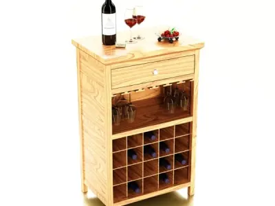 Wine Table Rack 3 3D model