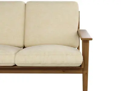 Wood sofa 3D model