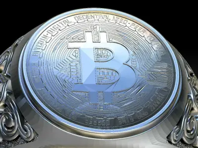 BITCOIN THEMED RING 3D print model