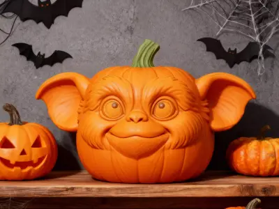 gizmo gremlin halloween pumpkin 3D print model