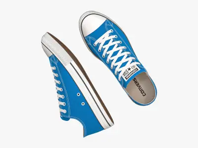 Chuck Taylor All Star Classic Low Top Blue 3D model