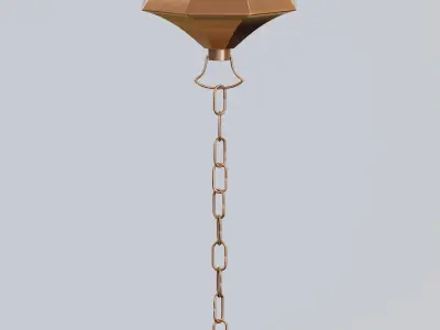  Moroccan hanging copper lamp 3D model