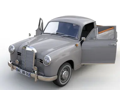 Mercedes-Benz 180D w120 Ponton Pickup 1958 3D model