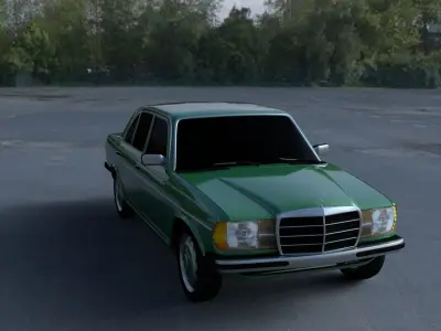 Mercedes-Benz W123 HDRI 3D model