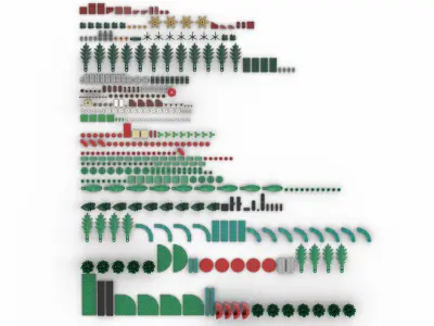 PixelBricks3D - Lego Christmas Table Decoration  3D print model