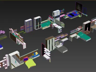 Childroom 3D Furniture Library  3D model