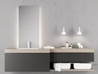 Scavolini QI Bathroom furniture set 2 3D model