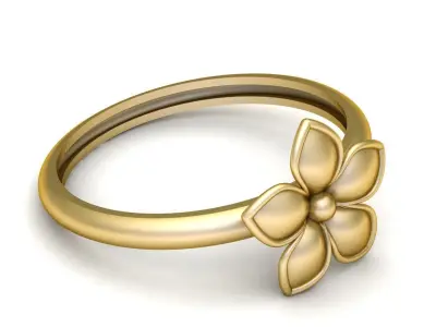 FLOWER RING WREATH ELEGANT JEWELRY 3D PRINTABLE MODEL 3D print model