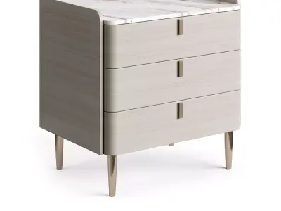 Light Luxury Marble Bedside GG41 3 Drawers  3D model