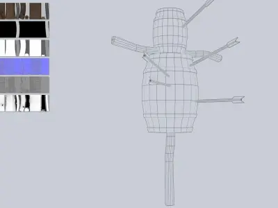 Training dummy Low-poly 3D model
