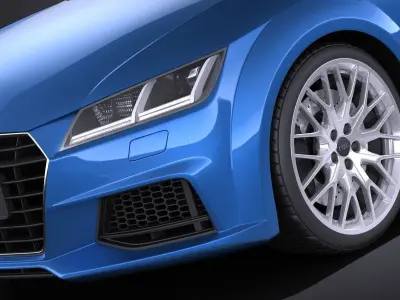Audi TT Roadster 2015 VRAY 3D model