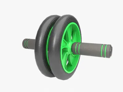 Exercise Wheels Low-poly 3D model