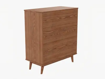 Drawer chest mid-century modern  3D model