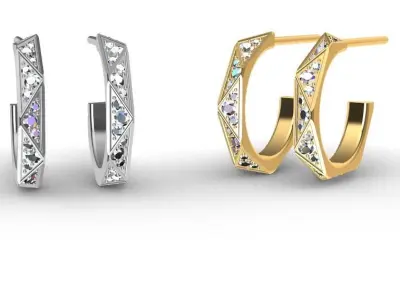 Earrings 3d model  3D print model