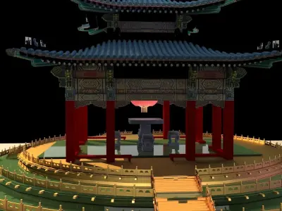 Chinese pavilion   3D model