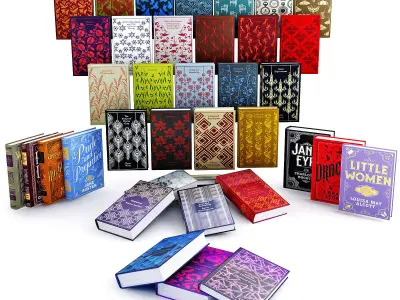 50 BOOKS penguin classics 3D model
