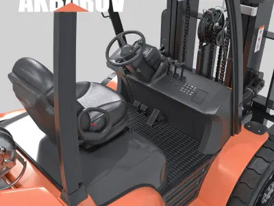 CAT Forklift Manual Loader 3D model