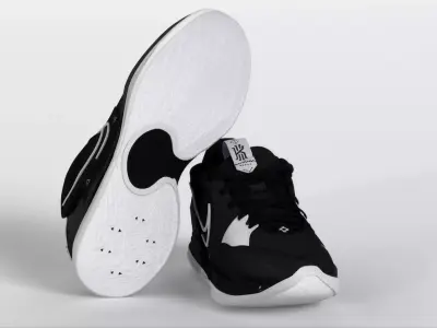Nike Kyrie 5 Low TB Black White DO9617 002 Low-poly 3D model